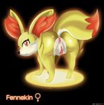  anus butt canine female fennec fennekin feral fox looking_at_viewer looking_back mammal nintendo pok&#233;mon pok&eacute;mon presenting presenting_hindquarters pussy red_eyes shadman solo therealshadman video_games 