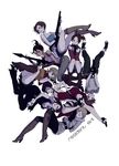  6+girls ada_wong ashley_graham black_hair blonde_hair boots breasts claire_redfield helena_harper high_heel_boots high_heels jill_valentine multiple_girls rebecca_chambers resident_evil resident_evil_0 resident_evil_2 resident_evil_3 resident_evil_4 resident_evil_5 resident_evil_6 rotte_(nuuum) sherry_birkin sheva_alomar shoes weapon weapons 