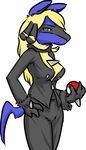  blonde_hair breasts clothed clothing cynthia_(pokemon) female hair looking_at_viewer lucario nintendo pok&#233;ball pok&#233;mon pok&#233;morph pok&eacute;ball pok&eacute;mon pose radial solo video_games 