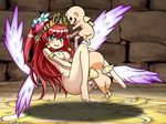  aqua_eyes armlet baby barefoot blush breasts censored cherub crown hair_tubes handjob heart long_hair medium_breasts mochi_mame mosaic_censoring multiple_wings nipples nude parted_lips penis pointless_censoring puzzle_&amp;_dragons red_hair venus_(p&amp;d) wings 