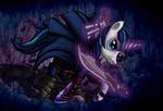  blue_eyes blue_hair devil_may_cry devil_may_cry_4 equine friendship_is_magic gun hair horn longcoat my_little_pony nero ranged_weapon revolver shining_armor_(mlp) sword unicorn weapon 