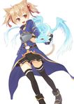  :d alternate_color animal_ears bad_id bad_pixiv_id black_legwear breastplate brown_hair cat_ears cat_tail dragon fingerless_gloves gloves kinta_(distortion) long_sleeves open_mouth pina_(sao) red_eyes short_hair short_twintails silica silica_(sao-alo) skirt smile sword_art_online tail thighhighs twintails 