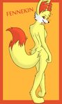  cane-mckeyton canine female fennec fennekin fox looking_at_viewer mammal nintendo pinup pok&#233;mon pok&#233;morph pok&eacute;mon pok&eacute;morph pose solo video_games 