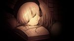  bad_id bad_pixiv_id bangs blunt_bangs book dark face gosick hairband kuresu_(alice-pma) light_smile long_hair monochrome open_book sepia sleeping smile solo victorica_de_blois 