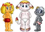  canine clothed clothing cub dog dotty_dog elephant female get_along_gang half-dressed mammal margie michelle nintendo once_upon_a_forest panties topless underwear video_games young 