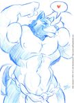  &lt;3 akita canine cooner dog flexing fundoshi kissing male mammal muscles nipples solo underwear 