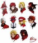  6+boys alucard_(hellsing) artist_name black_hair blonde_hair braid burmecian color_connection dante_(devil_may_cry) devil_may_cry edward_elric eyeshield_21 facial_mark final_fantasy final_fantasy_ix final_fantasy_vii freija_crescent fullmetal_alchemist gaara green_eyes grin hat hellsing helmet hiruma_youichi looking_at_viewer multiple_boys multiple_girls naruto naruto_(series) necktie niking original pointy_ears ponytail red red_hair reno rockman rockman_dash roll_caskett smile sunglasses vincent_valentine white_hair yellow_eyes 