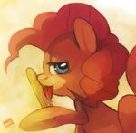  dhui equine female friendship_is_magic hair horse licking looking_at_viewer mammal my_little_pony pink_hair pinkie_pie_(mlp) pony popsicle saliva solo suggestive_food tongue 