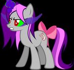  corrupted cutie_mark equine eye_mist female feral friendship_is_magic hair horn horse king_sombra_(mlp) mammal missing_horns missing_wings my_little_pony plain_background pony possessed princess royalty solo two_tone_hair unicorn xheten 
