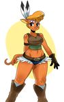  anthro anthrofied bovine buffalo clothing feathers female friendship_is_magic headband little_strongheart_(mlp) looking_at_viewer mammal my_little_pony smile solo sssonic2 