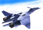  airplane cloud ffr-31mr/d_super_sylph fighter_jet jet military military_vehicle mimura_kaoru no_humans sentou_yousei_yukikaze sky 