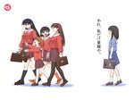  azumanga_daiou bag comic cover cover_page kansaiben kasuga_ayumu mihama_chiyo mizuhara_koyomi multiple_girls non-web_source odd_one_out official_art sakaki school_bag school_uniform short_twintails takino_tomo thighhighs translated twintails wallpaper wrong_uniform 