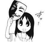  artist_request azumanga_daiou greyscale guy_fawkes_mask kasuga_ayumu lowres mask monochrome solo v_for_vendetta 