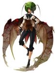  alternate_costume antennae arai_kuma bad_id bad_pixiv_id bug cockroach contemporary green_eyes green_hair hair_over_one_eye insect insect_wings ribbon solo touhou wings wriggle_nightbug 