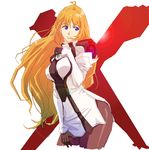  blue_eyes elhaym_van_houten kona_(irohanihoheto) long_hair pantyhose solo xenogears 