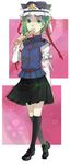  green_eyes kneehighs pleated_skirt rod_of_remorse shiki_eiki skirt socks solo touhou xero 