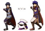  317_(saina) armor blue_eyes blue_hair cape fire_emblem fire_emblem:_monshou_no_nazo fire_emblem:_souen_no_kiseki gloves headband ike kirby_(series) marth mask meta_knight multiple_boys super_smash_bros. thumbs_up tiara 