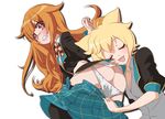  :d amatsuka_mao animal_ears ass assisted_exposure blonde_hair blush brown_hair calpara cat cat_ears clenched_teeth closed_eyes gj-bu hair_flaps head_on_butt highres kirara_bernstein long_hair multiple_girls open_mouth panties pantsing panty_pull purple_eyes short_hair smile sweat teeth underwear undressing white_panties yuri 