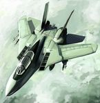  ace_combat_5 aircraft airplane bad_id bad_pixiv_id cloud f-14_tomcat fighter_jet flying jet military military_vehicle missile no_humans shiroshi_(denpa_eshidan) sky 