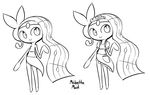  ambiguous_gender clothing female legendary_pok&#233;mon maid maid_uniform meloetta monochrome nintendo pok&#233;mon pok&eacute;mon unknown_artist video_games 