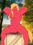  abs anthro anthrofied arms_behind_head balls biceps big_balls big_mac big_macintosh_(mlp) big_muscles big_penis blonde_hair circumcised circumcized country domination equine friendship_is_magic green_eyes hair horse huge_penis large looking_at_viewer male mammal muscles my_little_pony outside pecs penis public sky solo spread_legs spreading wheat zeeka 
