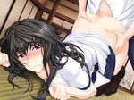  1girl black_hair clothed_sex doggystyle maji_de_watashi_ni_koi_shinasai! musashibou_benkei sex 