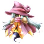  1girl drawcia hat kagosumi kirby:_canvas_curse kirby_(series) nintendo scarf simple_background solo white_background witch witch_hat yellow_eyes 