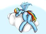  anthro anthrofied avante92 blue_fur equine female friendship_is_magic fur hair hi_res horse mammal multi-colored_hair my_little_pony pegasus pony pussy rainbow_dash_(mlp) rainbow_hair solo wings 