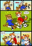  canine comic cub edward english_text female fox karavan krezz male mammal palcomix school_days text young 