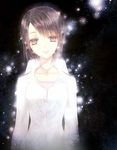  blush brown_eyes fatal_frame fatal_frame_4 ghost jewelry necklace shirt short_hair silver_eyes solo spirit tears tsukimori_madoka yusa_tk74 