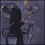  alien alien_(franchise) ambiguous_gender ashley_markley balls crossover cum cum_on_face erection facehugger fellatio halo halo_(series) juice male oral oral_sex penis sangheili sex video_games web xenomorph 