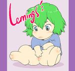  female green_hair hair lemming lemmings lemmings_(game) pussy solo young 