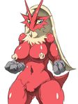  avian blaziken breasts female hair long_hair navel nintendo nipples nude plain_background pok&#233;mon pok&eacute;mon solo sya video_games wide_hips 