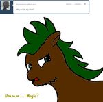  anonymous askmicconfetti beard brown confused equine facial_hair invalid_color mic_confetti my_little_pony original_character text tumblr_answers 