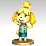  1girl animal_crossing dog doubutsu_no_mori shizue_(animal_crossing) shizue_(doubutsu_no_mori) super_smash_bros. trophy 