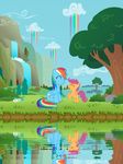  animated blue_fur cub cutie_mark duo equine female feral flower friendship_is_magic fur hair horse kennyklent mammal multi-colored_hair my_little_pony pegasus pony rainbow rainbow_dash_(mlp) rainbow_hair scootaloo_(mlp) smile tree wings young 