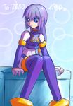  blue_eyes blue_hair caroline_hirbec leviathan_(rockman) long_hair rockman rockman_zero solo thighhighs 