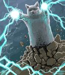  animal cat chuubatsu_nagano lightning longcat lowres magic meme no_humans realistic 