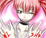  candy_cane_(rumble_roses) one_eye_closed red_hair rumble_roses solo tongue 