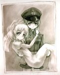  bad_id bad_pixiv_id bride carrying couple dress eila_ilmatar_juutilainen formal kisetsu military military_uniform monochrome multiple_girls pant_suit pantyhose photo_(object) princess_carry sanya_v_litvyak sketch strike_witches suit traditional_media uniform wedding_dress wife_and_wife world_witches_series yuri 