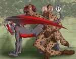  claws dots dragon gay group hyena invalid_color male threesome wings 