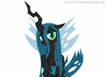  changeling changling equine fangs female feral fluffytown friendship_is_magic green_eyes green_hair hair horn horse mixermike622 my_little_pony pony queen_chrysalis_(mlp) royalty solo suggestive wings 