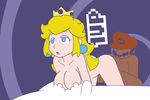  1boy 1girl 1up ahegao animated animated_gif ass bouncing_breasts breasts cap crown doggystyle earrings facial_hair fucked_silly gameplay_mechanics hat jewelry long_hair mario mario_(series) minus8 mustache nintendo nude open_mouth orgasm princess princess_peach rolling_eyes sex super_mario_bros. text tongue tongue_out 