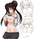  areolae bad_id bad_pixiv_id banned_artist black_legwear blue_eyes blush breasts brown_hair covered_nipples diglett double_bun fellatio gen_1_pokemon hetero huge_breasts long_hair mei_(pokemon) midriff navel niku_(dance-siva) nipples no_bra no_hat no_headwear no_panties one_eye_closed oral paizuri paizuri_under_clothes pantyhose penis pokemon pokemon_(creature) pokemon_(game) pokemon_bw2 raglan_sleeves shirt_lift solo_focus sweat translation_request twintails watch wristwatch 