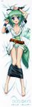  :d absurdres ahoge animal_ears arm_up barefoot belt blue_eyes bra bra_removed breasts cleavage copyright_name dakimakura dog_days dog_ears dog_girl dog_tail eclair_martinozzi feet full_body green_bra green_hair green_panties highres huge_filesize legs looking_at_viewer lying medium_breasts miniskirt official_art on_back open_clothes open_mouth open_shirt panties scan scrunchie shirt skirt skirt_pull smile solo sports_bra striped striped_panties tail thigh_gap underwear wristband 