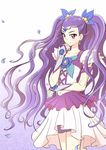  bike_shorts circlet elbow_gloves fingerless_gloves flower gloves hair_ornament karasu032821z lavender_eyes long_hair midriff milk_(yes!_precure_5) milky_rose mimino_kurumi navel petals precure purple_hair purple_shorts rose shorts shorts_under_skirt smile solo twintails yes!_precure_5 yes!_precure_5_gogo! 