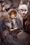  a_song_of_ice_and_fire arya_stark bad_id bad_pixiv_id blue_eyes brown_hair reverse_trap short_hair teaat2am wolf 