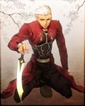  archer aya_(pixiv73672) bad_id bad_pixiv_id fate/stay_night fate_(series) kanshou_&amp;_bakuya male_focus planted_sword planted_weapon red_eyes solo sword weapon white_hair 