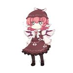  animal_ears bad_id bad_pixiv_id chibi dress fuuen_(akagaminanoka) hat mystia_lorelei o_o simple_background solo touhou white_background wings 