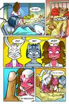  anthro balls big_breasts breasts bunnie_love bunnie_love_(character) canine cat comic dialog dog english_text erection feline female imminent_rape imminent_sex lagomorph male mammal penis rabbit rape_face tanya_(character) text 